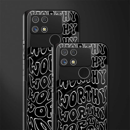 worthy black back phone cover | glass case for realme narzo 50a