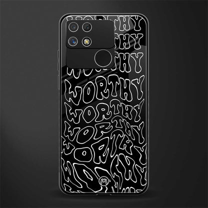 worthy black back phone cover | glass case for realme narzo 50a