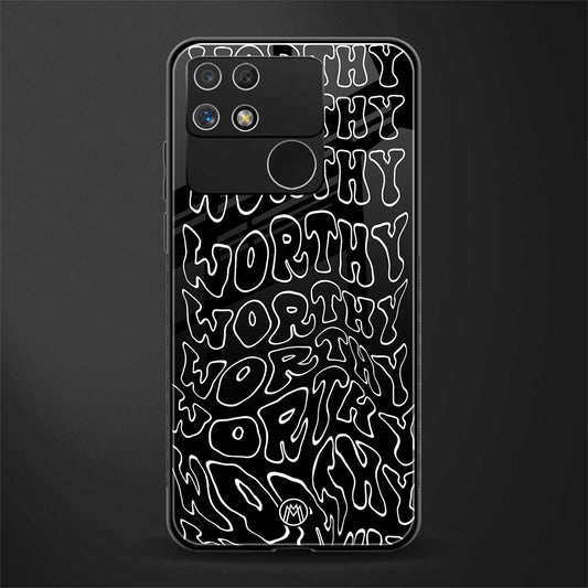 worthy black back phone cover | glass case for realme narzo 50a