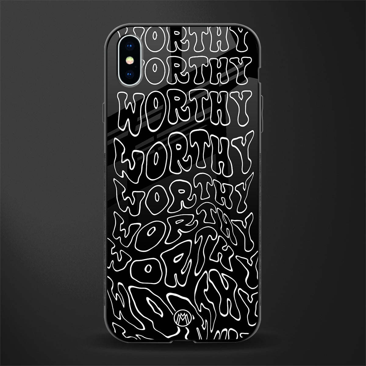 worthy black glass case for iphone xs max image