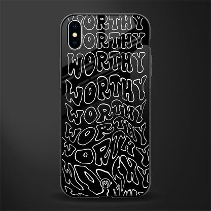 worthy black glass case for iphone xs max image