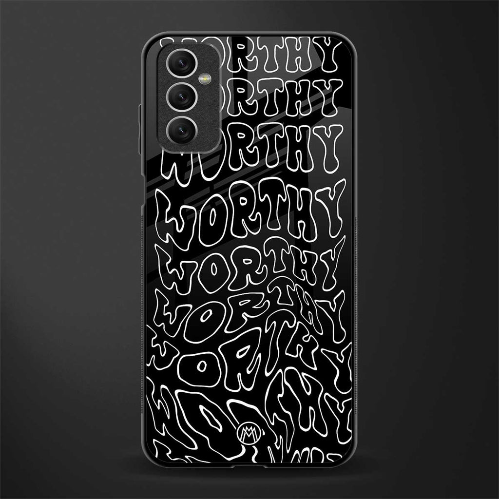 worthy black glass case for samsung galaxy m52 5g image