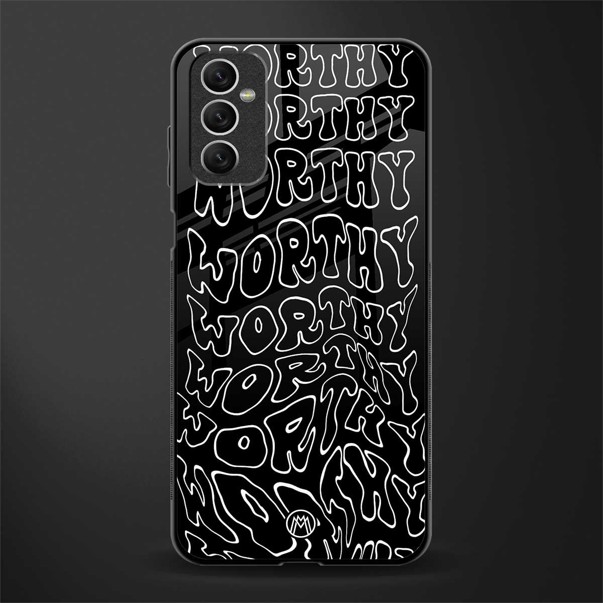 worthy black glass case for samsung galaxy m52 5g image
