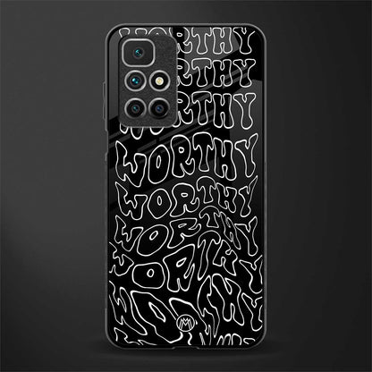 worthy black glass case for redmi 10 prime image