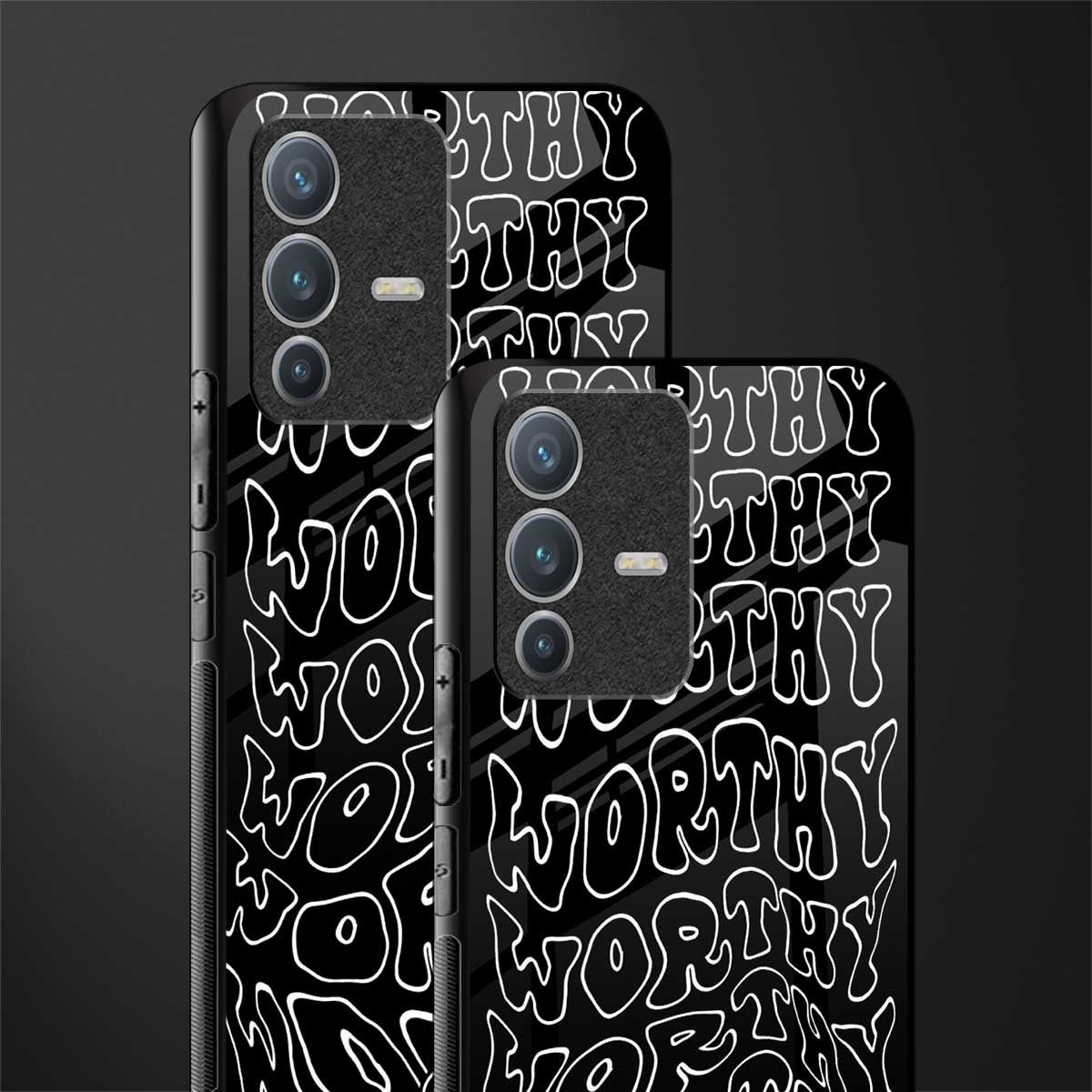 worthy black glass case for vivo v23 pro 5g image-2