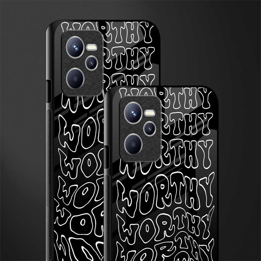 worthy black glass case for realme c35 image-2