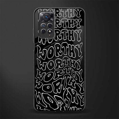 worthy black back phone cover | glass case for redmi note 11 pro plus 4g/5g