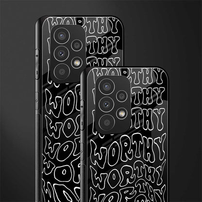 worthy black back phone cover | glass case for samsung galaxy a23