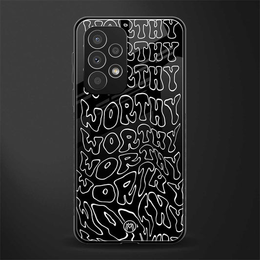 worthy black back phone cover | glass case for samsung galaxy a23