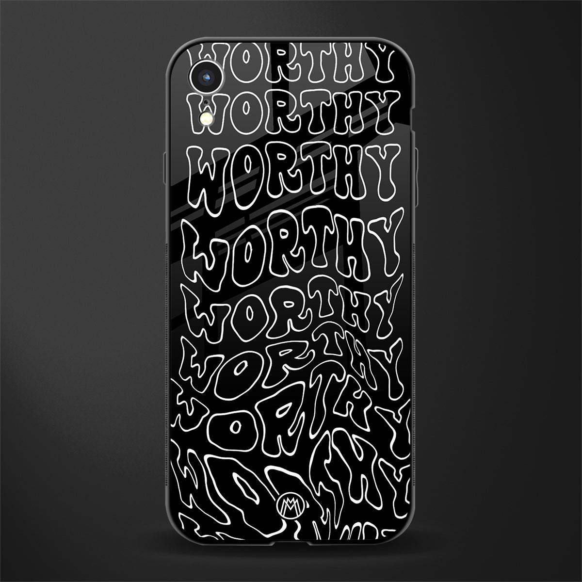 worthy black glass case for iphone xr image