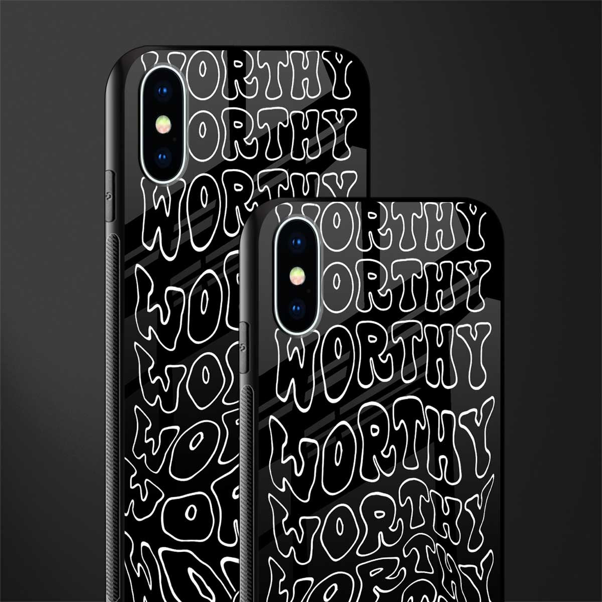 worthy black glass case for iphone x image-2