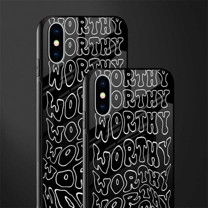 worthy black glass case for iphone x image-2