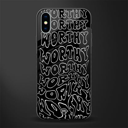 worthy black glass case for iphone x image