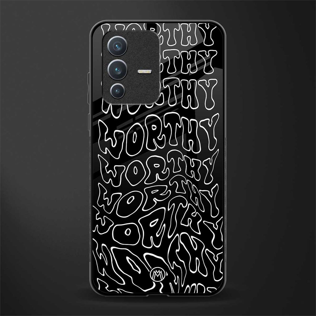 worthy black glass case for vivo v23 5g image