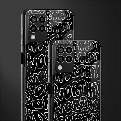 worthy black back phone cover | glass case for samsung galaxy m33 5g