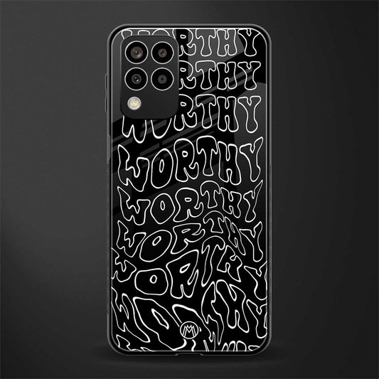 worthy black back phone cover | glass case for samsung galaxy m33 5g