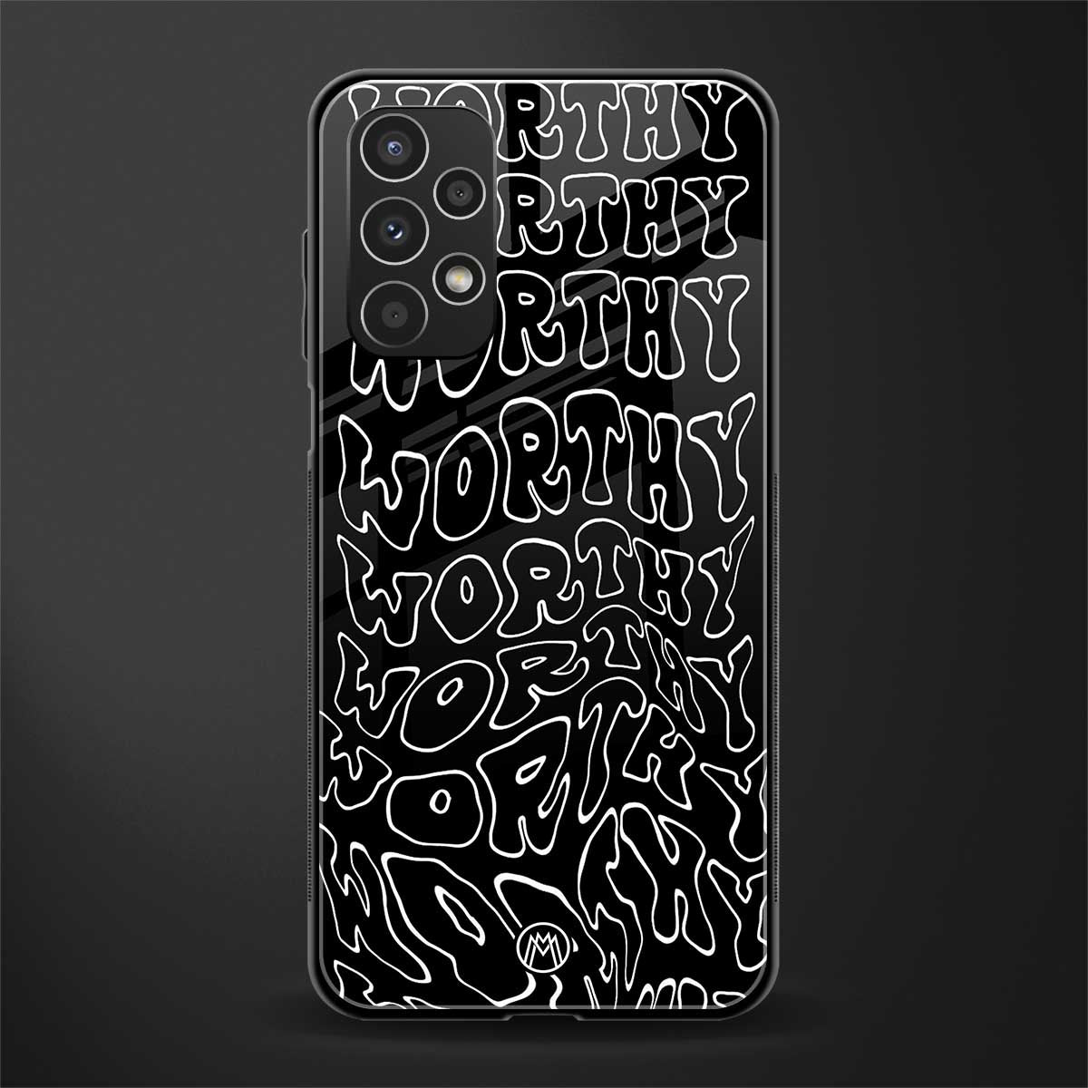 worthy black back phone cover | glass case for samsung galaxy a13 4g