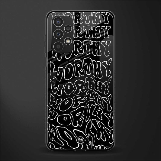worthy black back phone cover | glass case for samsung galaxy a13 4g