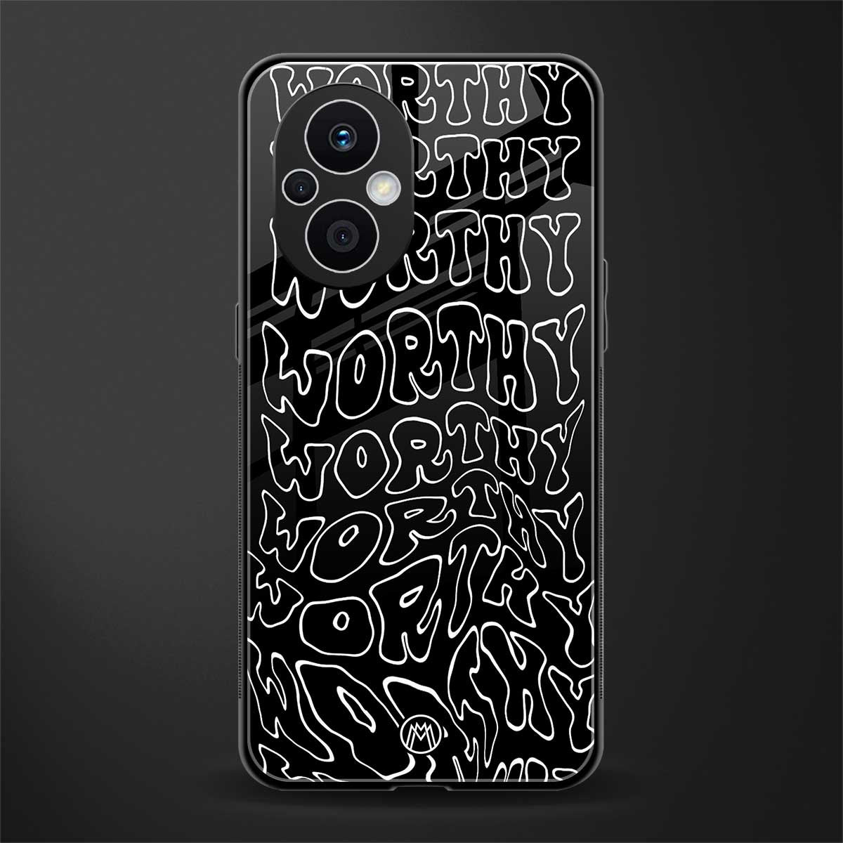 worthy black back phone cover | glass case for oppo f21 pro 5g
