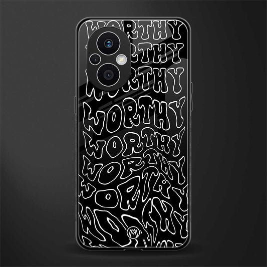 worthy black back phone cover | glass case for oppo f21 pro 5g