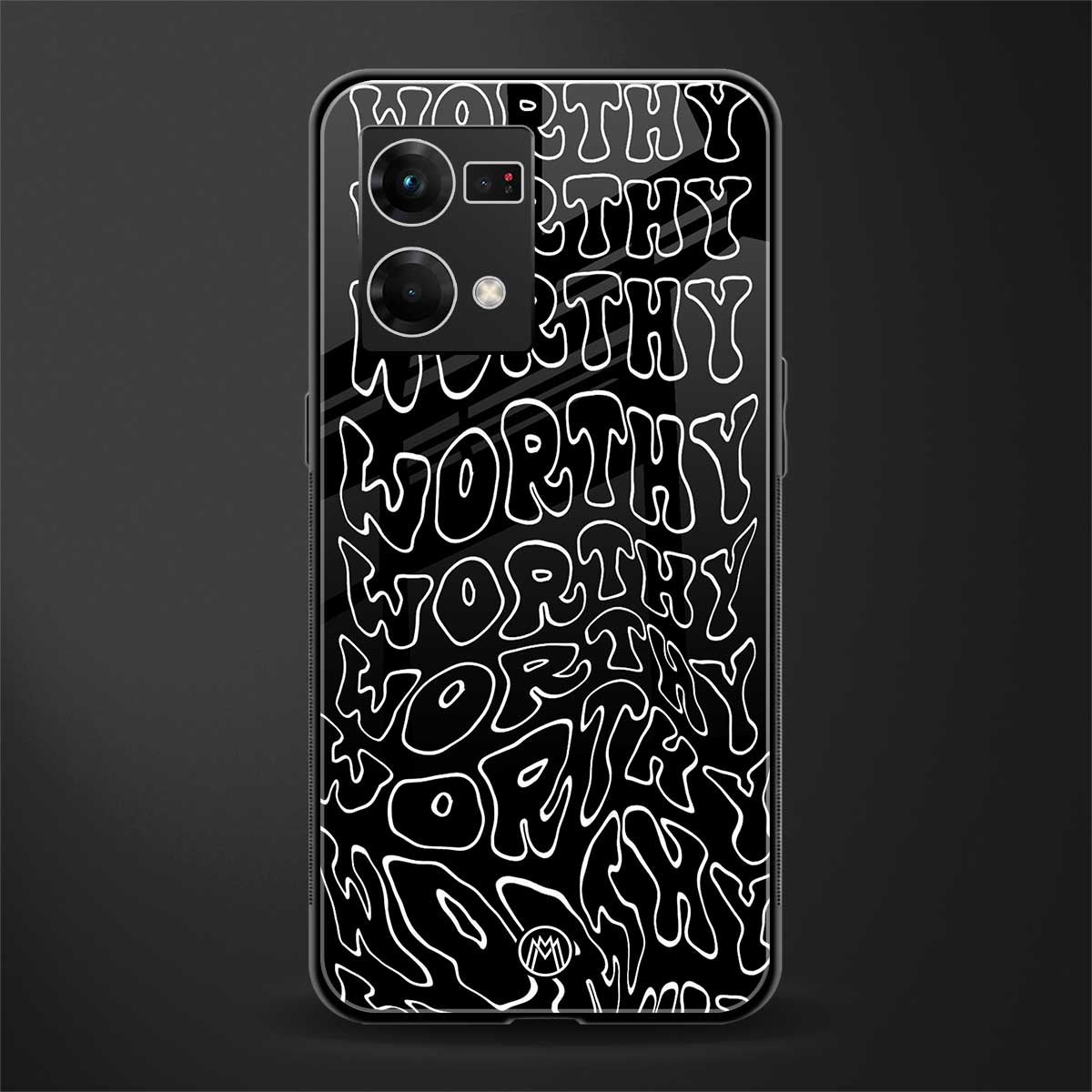 worthy black back phone cover | glass case for oppo f21 pro 4g