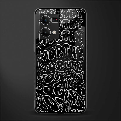 worthy black back phone cover | glass case for oppo f21 pro 4g