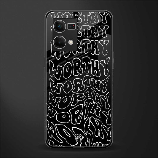 worthy black back phone cover | glass case for oppo f21 pro 4g