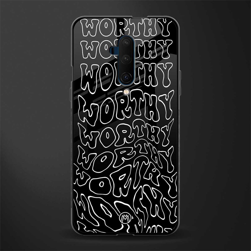 worthy black glass case for oneplus 7t pro image