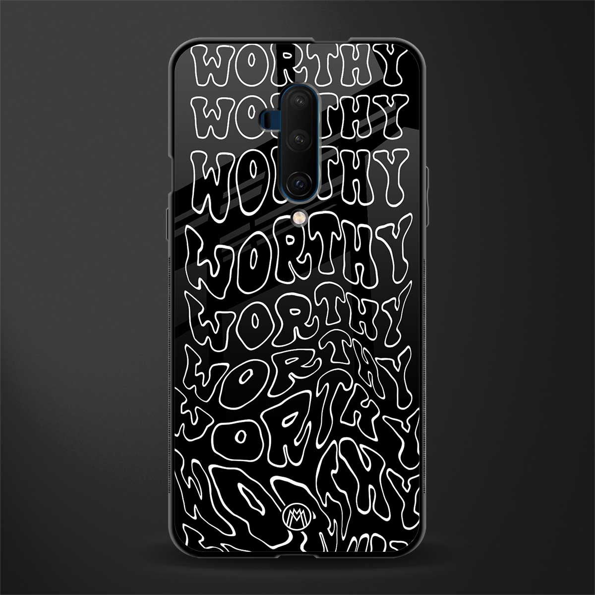 worthy black glass case for oneplus 7t pro image