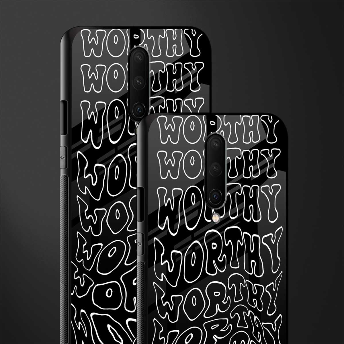 worthy black glass case for oneplus 7 pro image-2