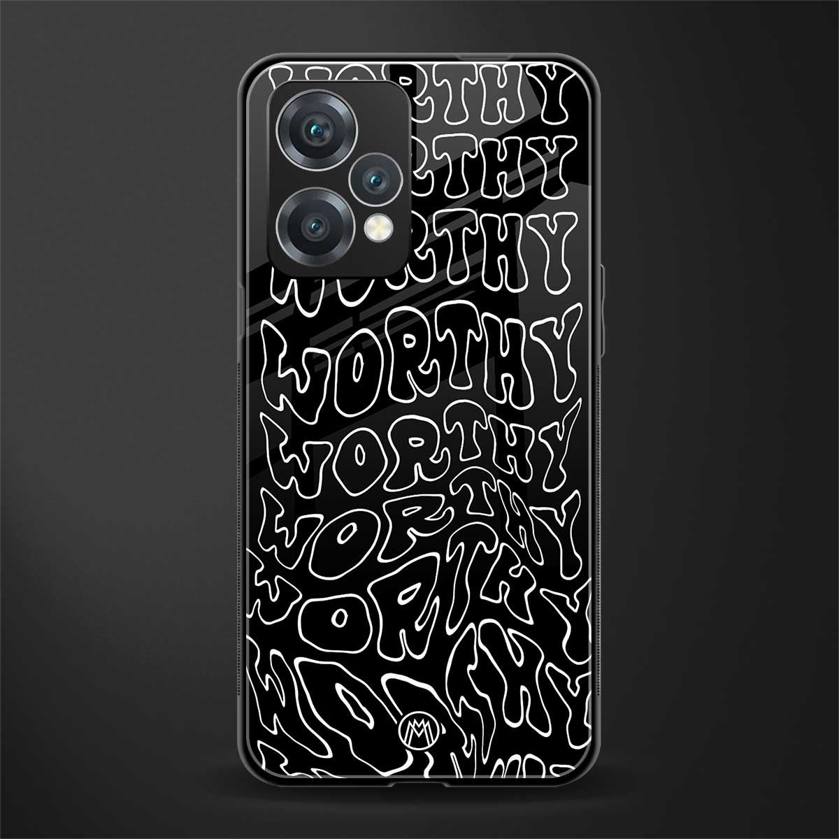 worthy black back phone cover | glass case for oneplus nord ce 2 lite 5g