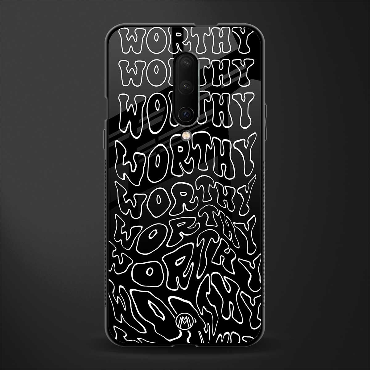 worthy black glass case for oneplus 7 pro image
