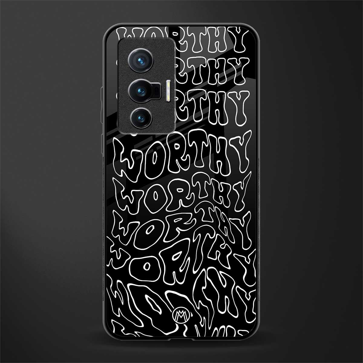worthy black glass case for vivo x70 image