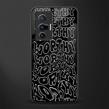 worthy black glass case for vivo x70 image
