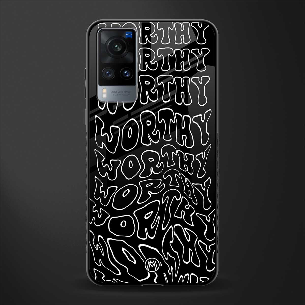 worthy black glass case for vivo x60 image