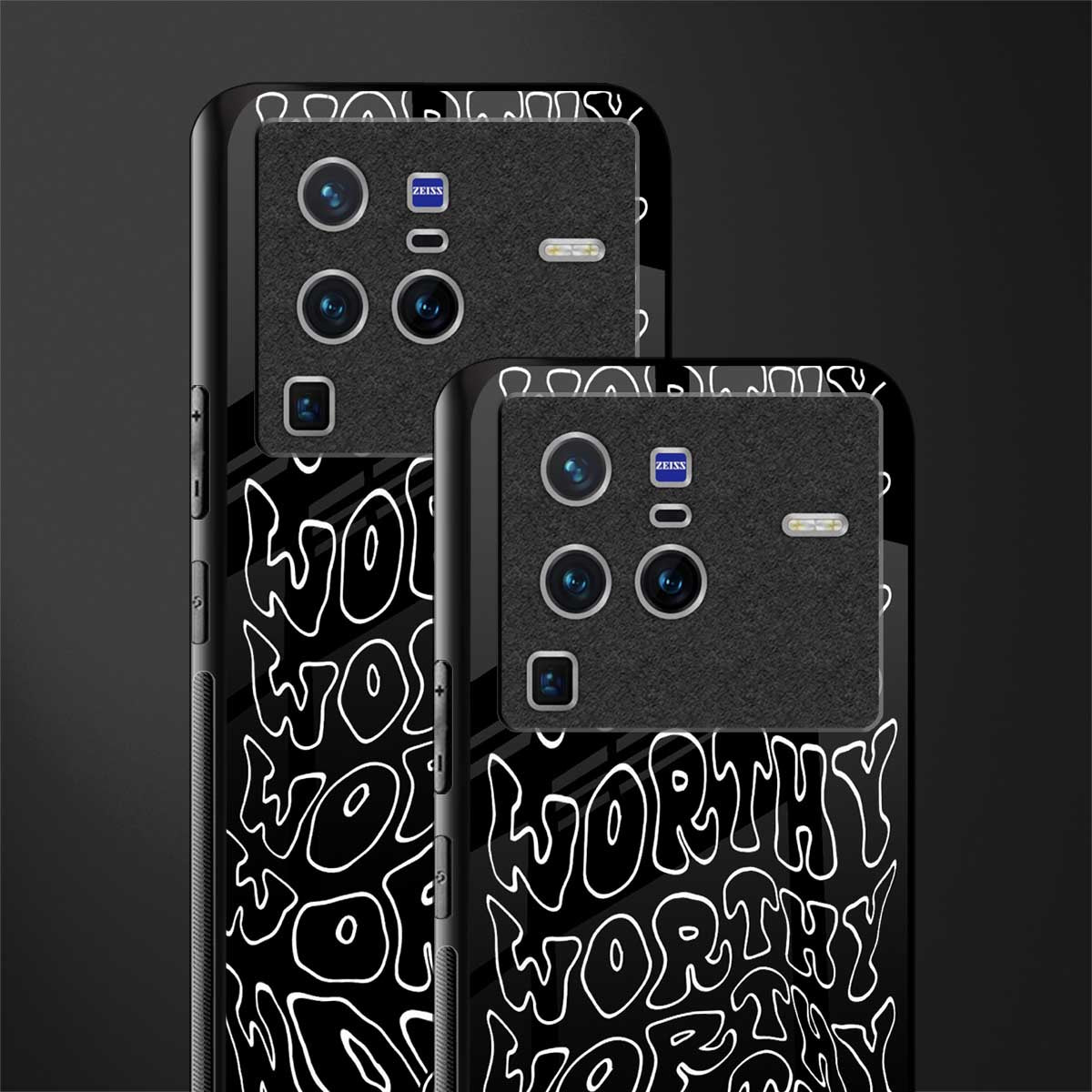 worthy black glass case for vivo x80 pro 5g image-2