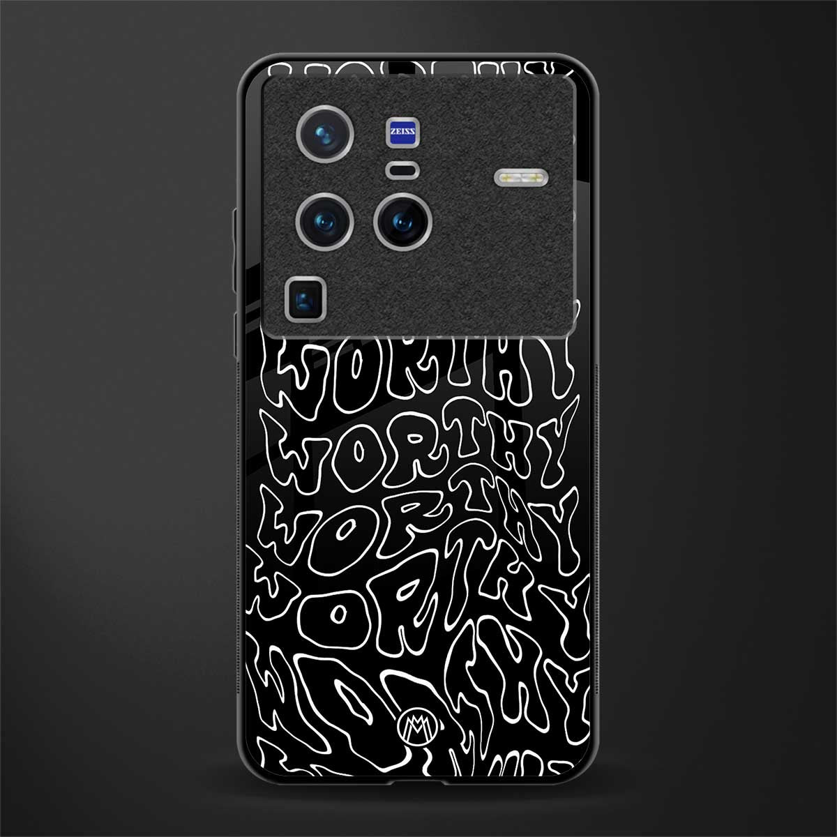 worthy black glass case for vivo x80 pro 5g image