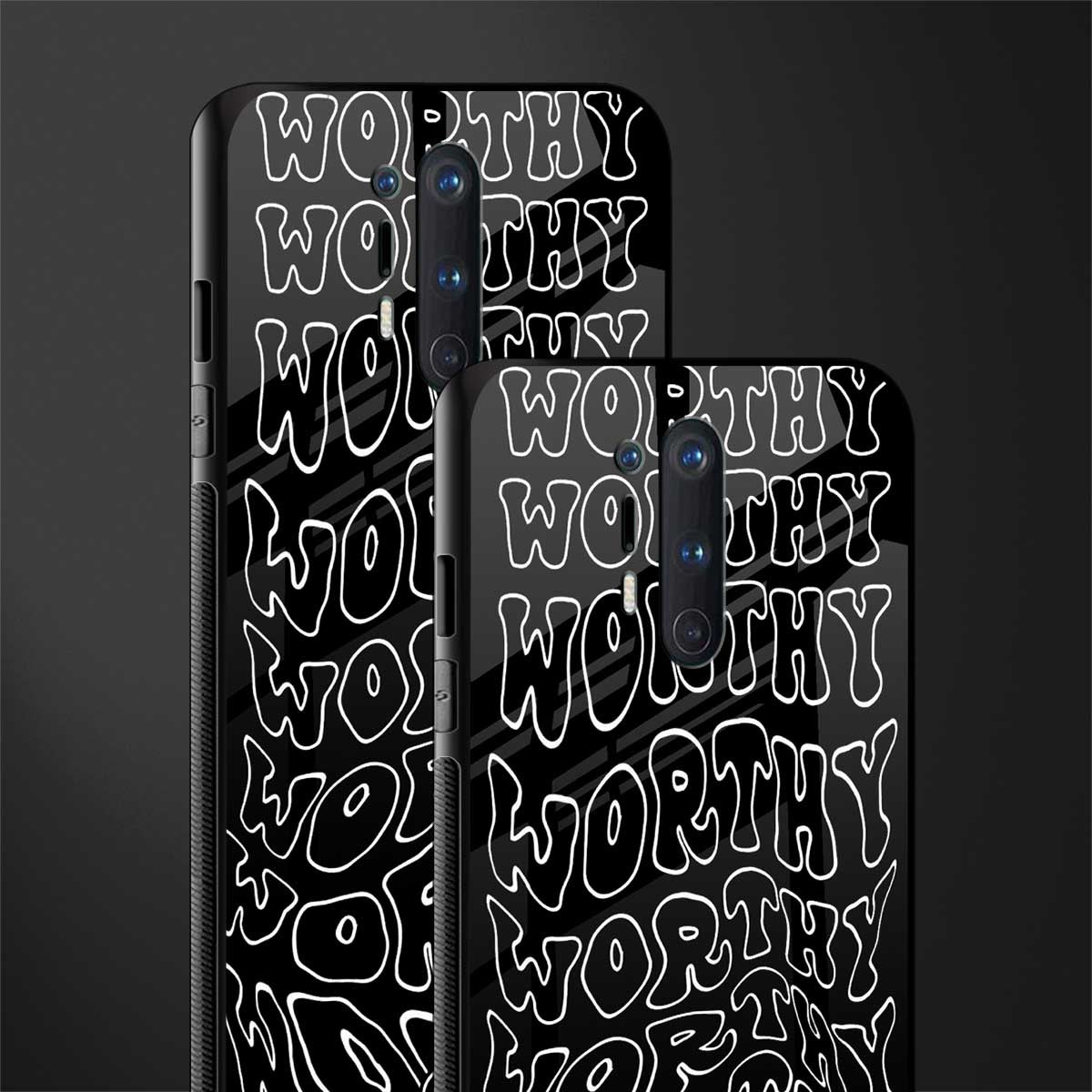 worthy black glass case for oneplus 8 pro image-2