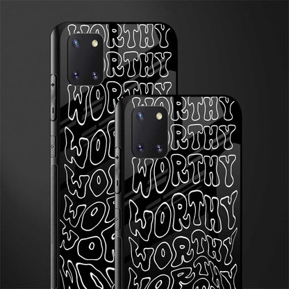 worthy black glass case for samsung a81 image-2