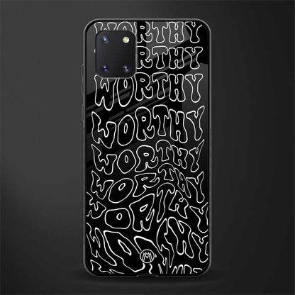 worthy black glass case for samsung a81 image