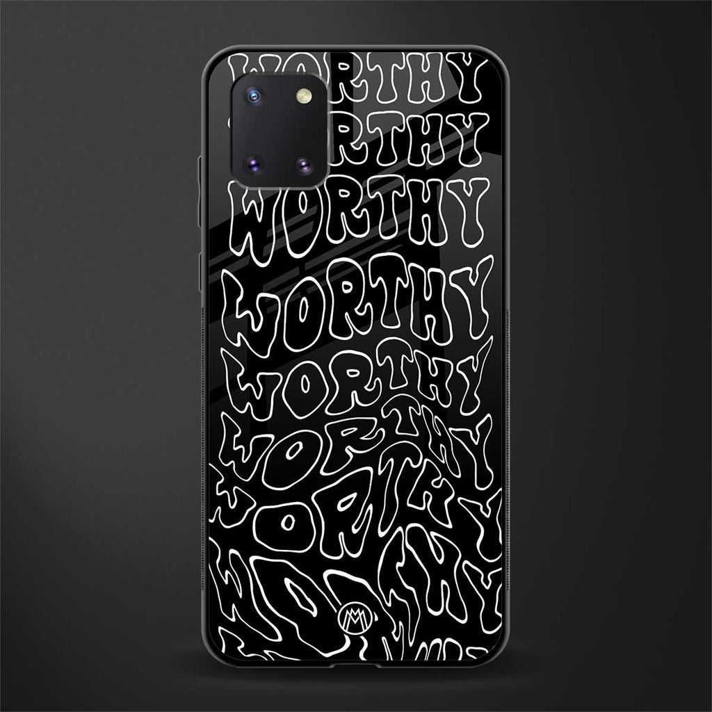 worthy black glass case for samsung galaxy note 10 lite image
