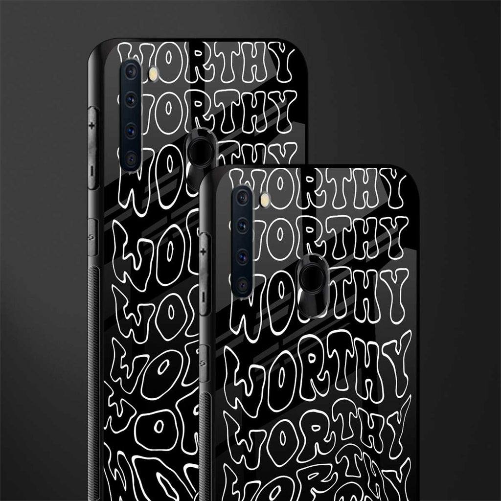 worthy black glass case for samsung a21 image-2