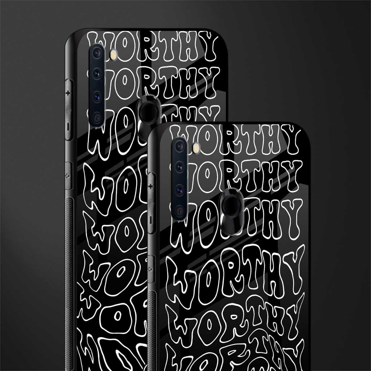 worthy black glass case for samsung a21 image-2