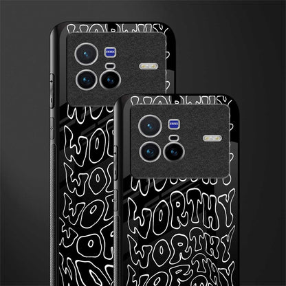 worthy black glass case for vivo x80 image-2