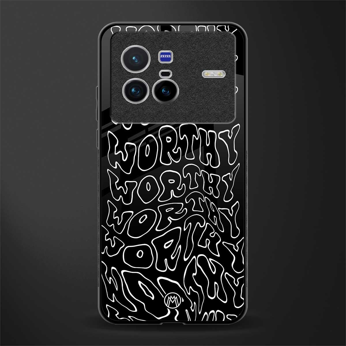 worthy black glass case for vivo x80 image