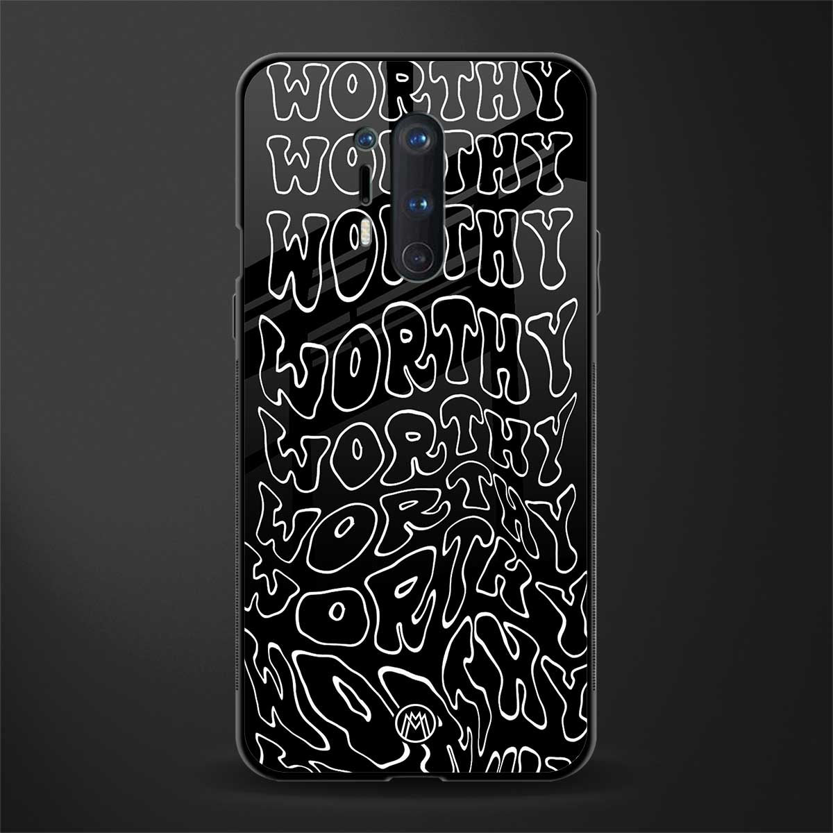 worthy black glass case for oneplus 8 pro image