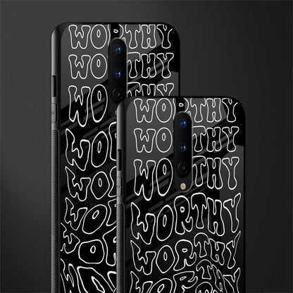 worthy black glass case for oneplus 8 image-2
