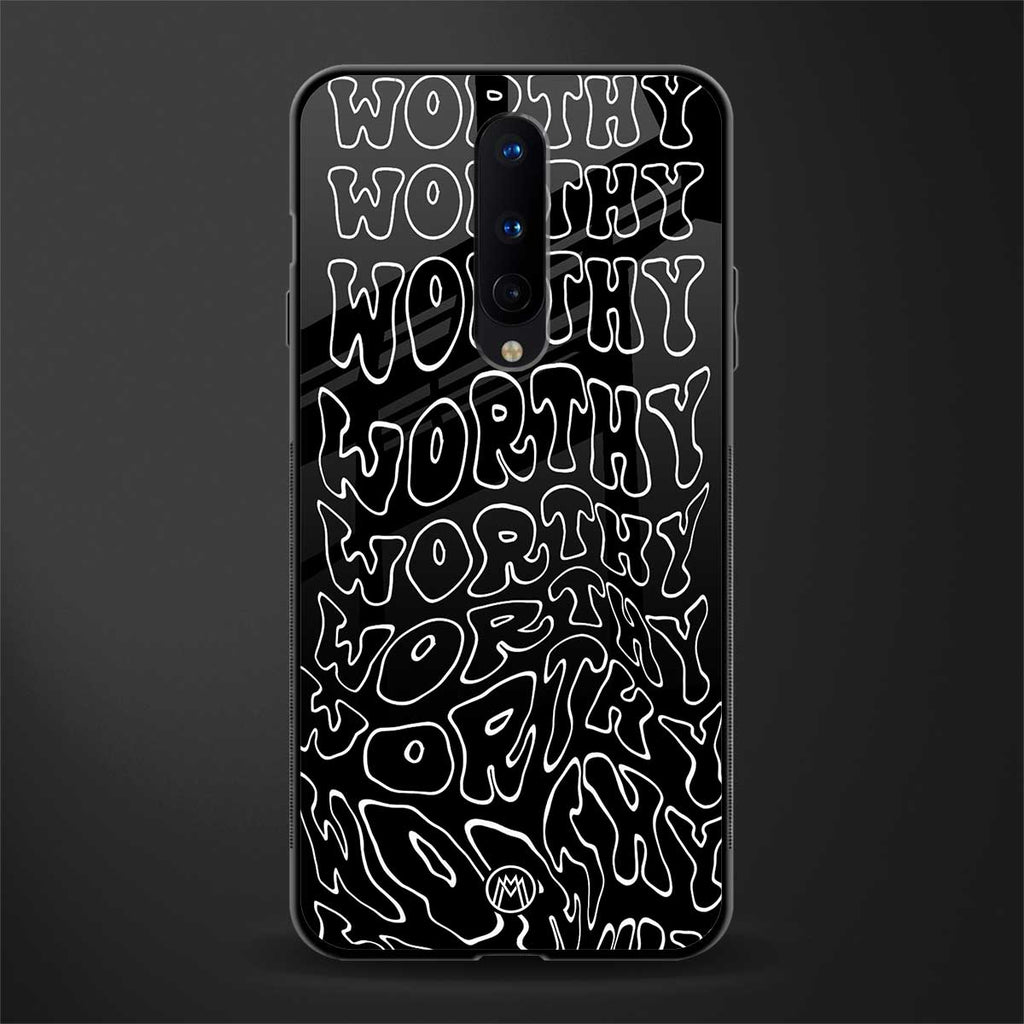 worthy black glass case for oneplus 8 image