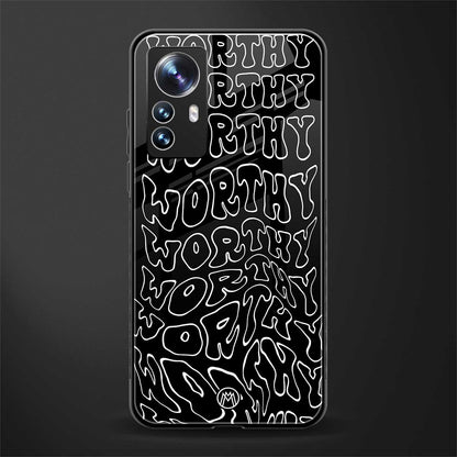 worthy black back phone cover | glass case for xiaomi 12 pro