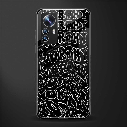 worthy black back phone cover | glass case for xiaomi 12 pro